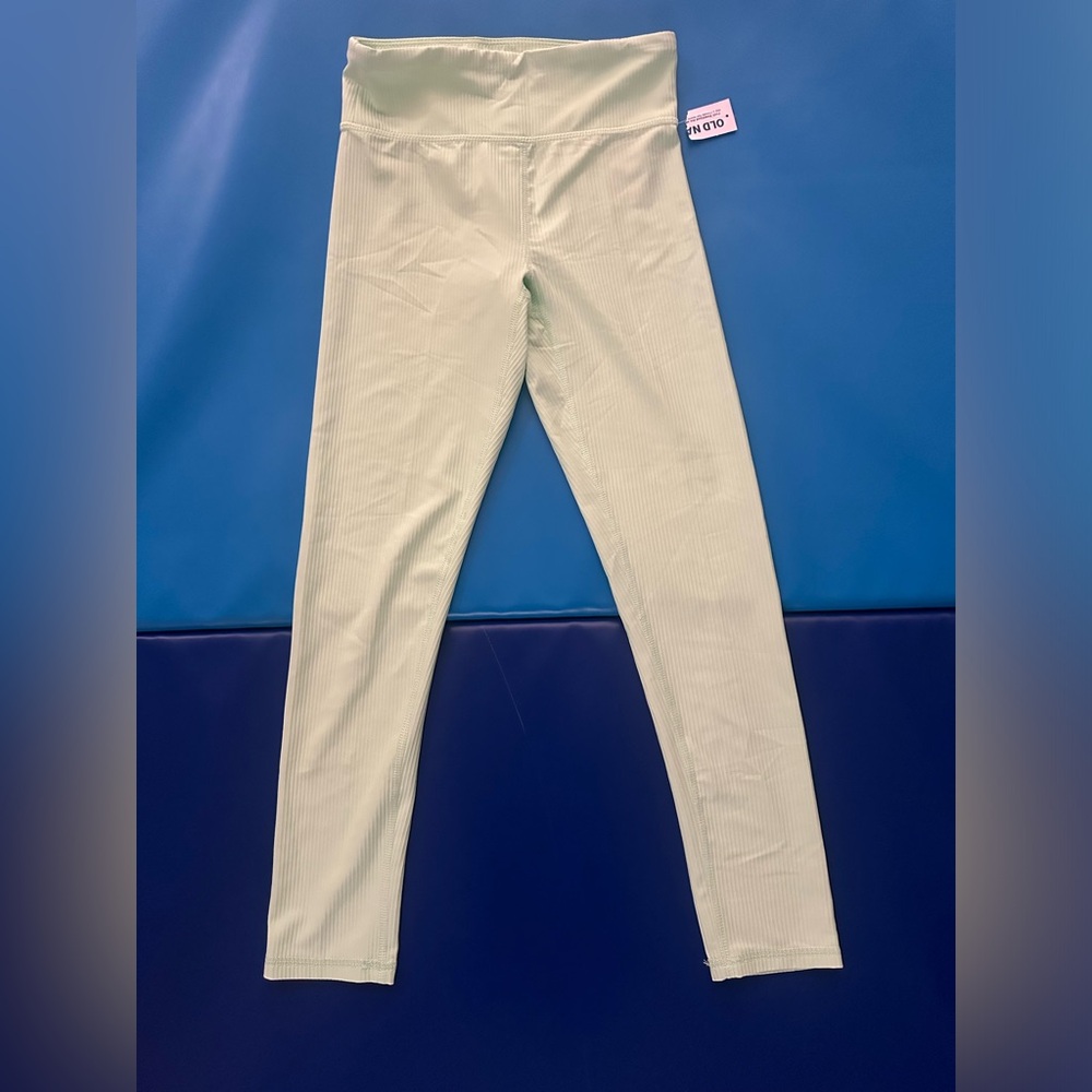 NEW Old Navy Girls Light Lime Green Leggings Powersoft High Rise Large 10-12